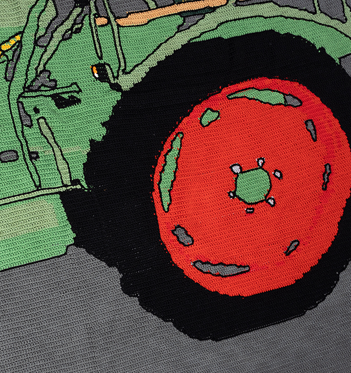 detail groot wiel van Fendt tractor